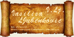 Vasilisa LJubenković vizit kartica